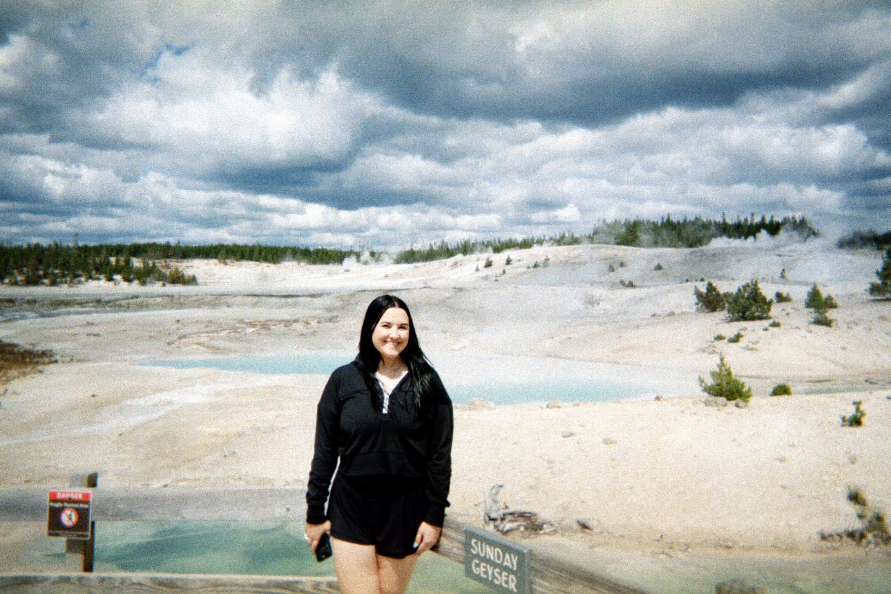 Reganne at Norris Geyser Basin