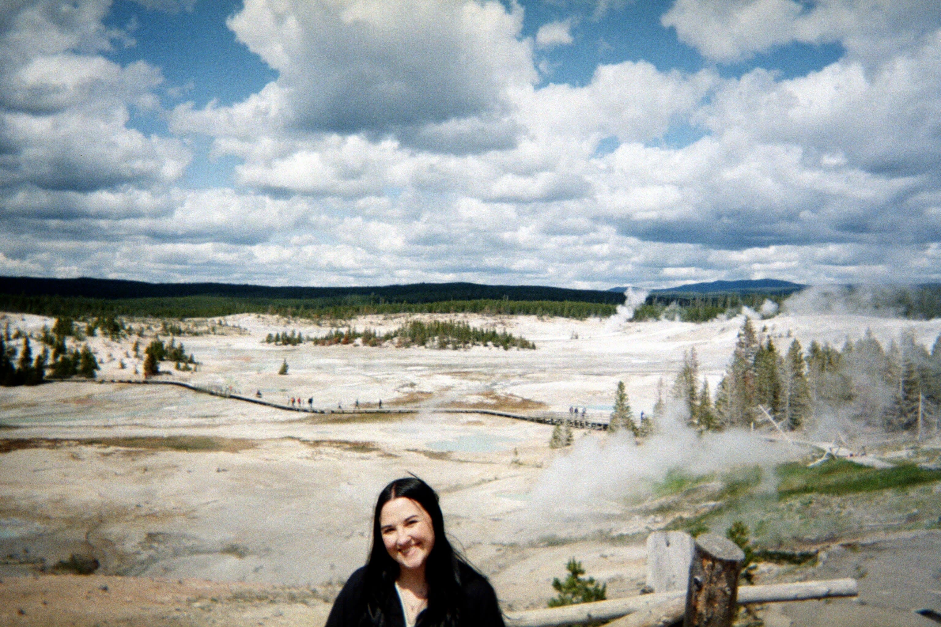 Reganne at Norris Geyser Basin