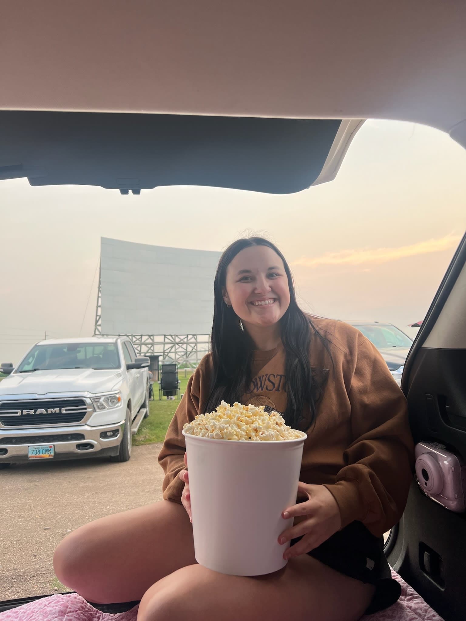 Reganne with Popcorn