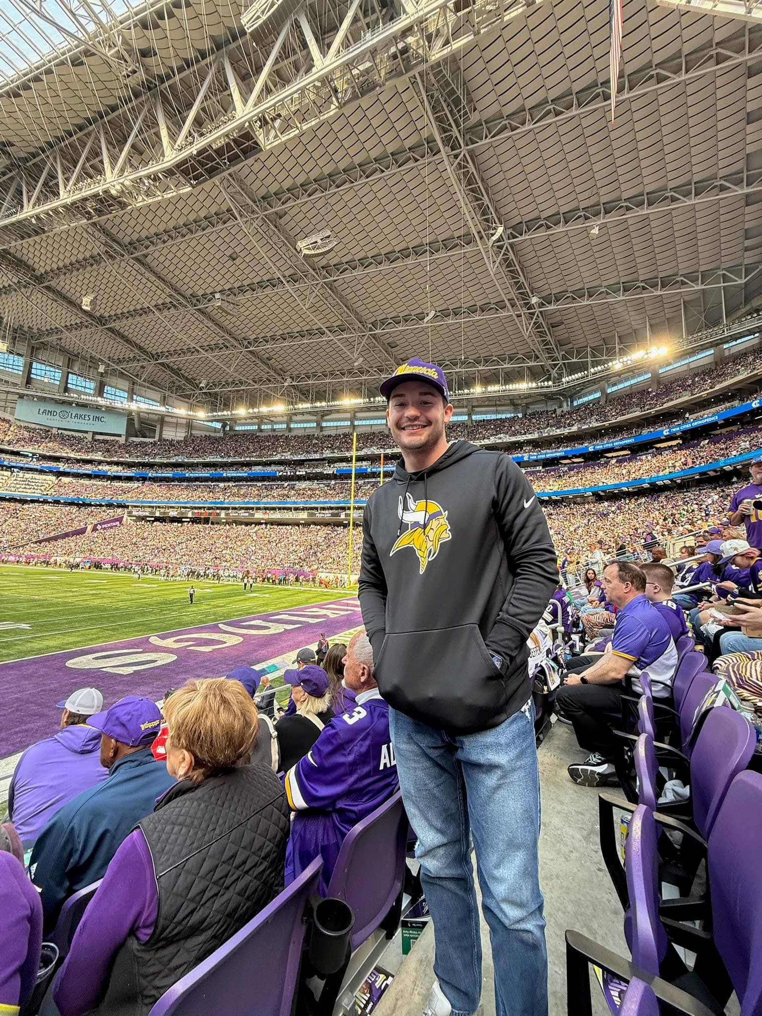 Quinn at Vikings Game