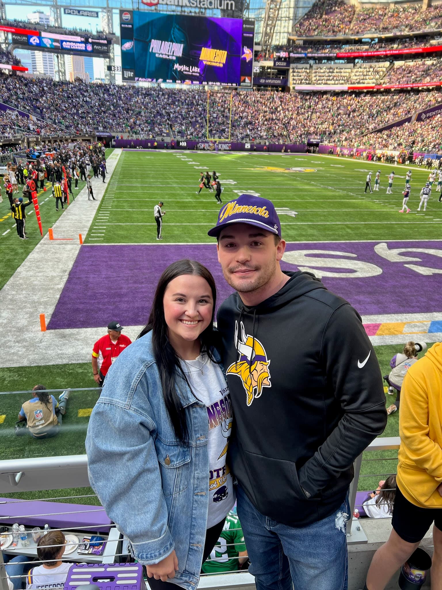 Us at the Vikings Game
