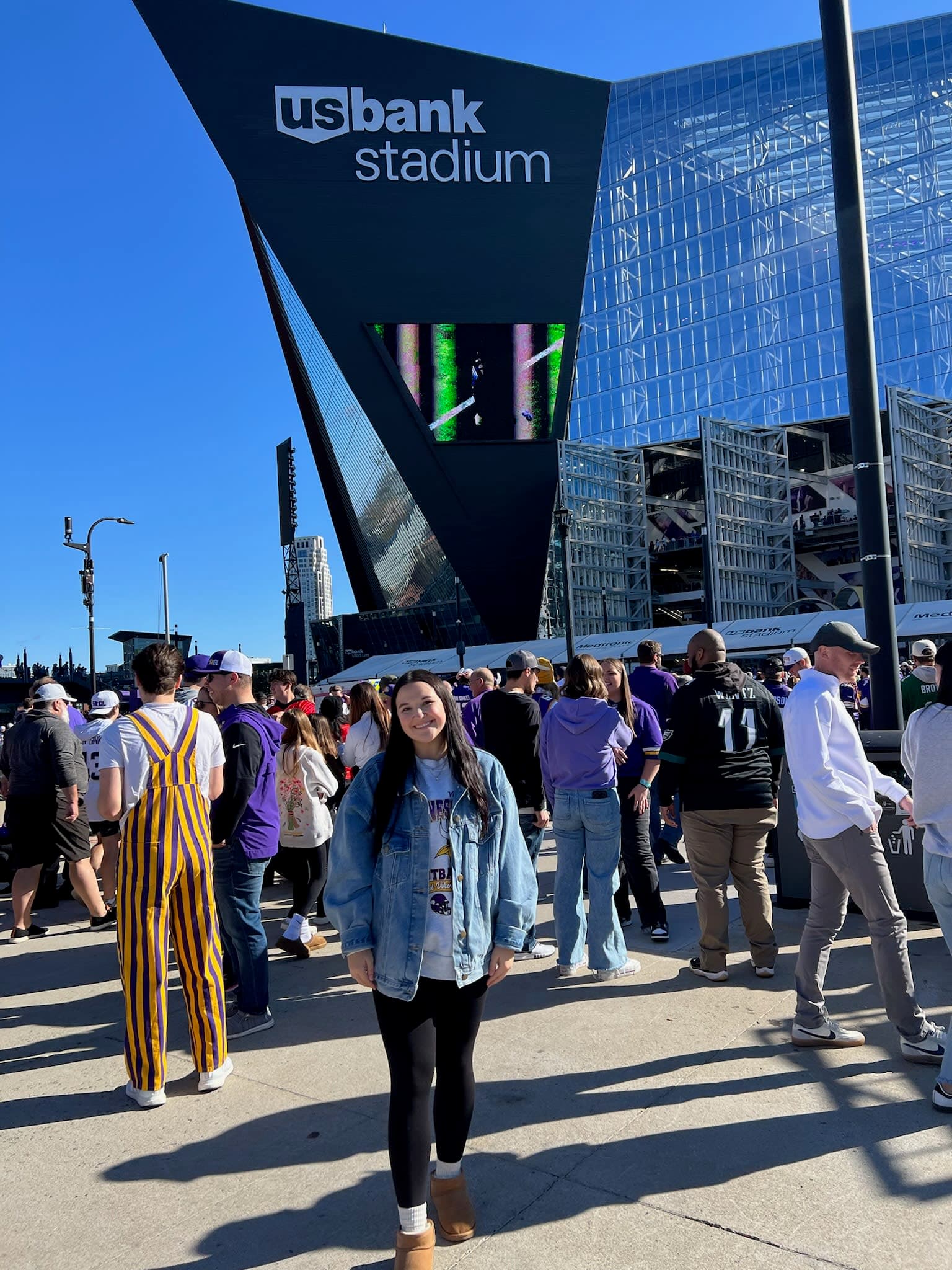 Reganne Outside U.S. Bank Stadium